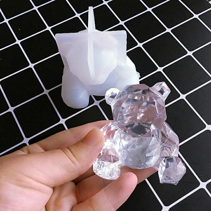 シリコンモールド 熊 クマ 立体 動物 レジン アロマストーン
