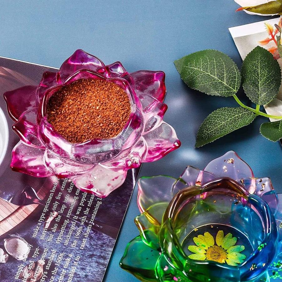 シリコンモールド レジン 蓮 花 小物入れ シリコン モールド