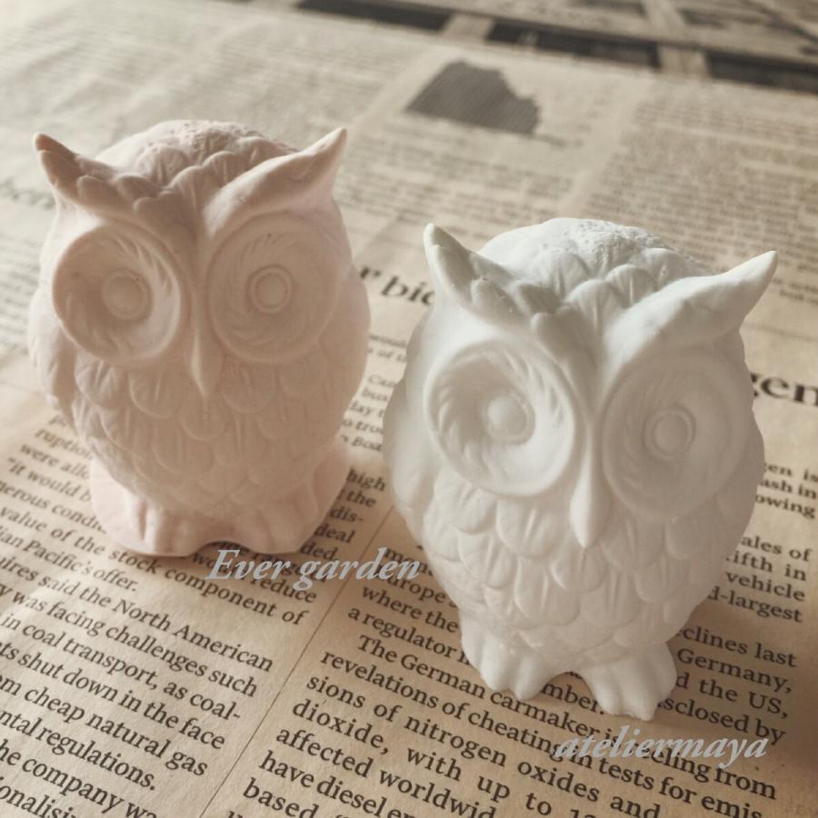 石膏型 フクロウ置物 鋳型用 陶芸 動物 GMIO18B○KATO KOGEI BONE