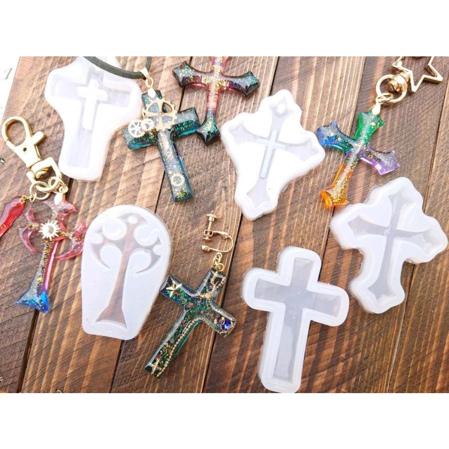 シリコンモールド クロス 5個セット 値引き シリコン モールド アロマストーン レジン Uvレジン オルゴナイト