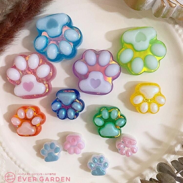 3つの大きさが作れる 肉球 3種類 セット マット タイプ 鏡面 猫