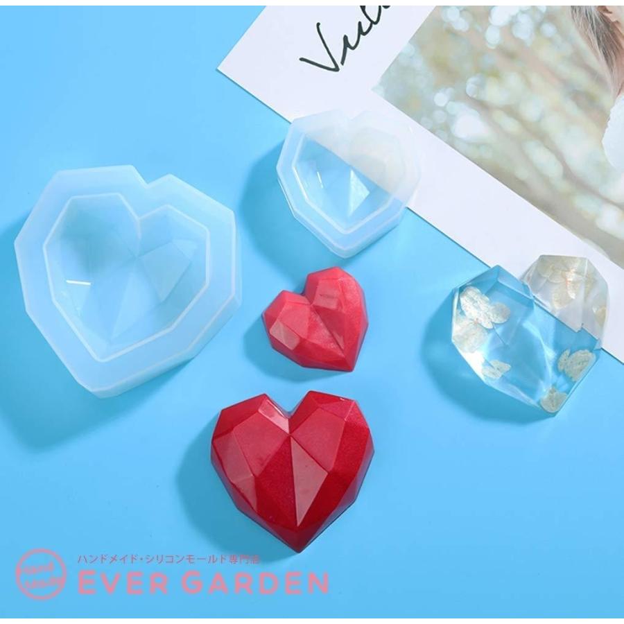 シリコンモールド ハート 宝石 ３個セット レジン シリコンモールド Uvレジン オルゴナイト エポキシ樹脂 樹脂粘土 型 抜き型 キット 道具 V9 Xcyl 3ni9 ハンドメイド専門店 Evergarden 通販 Yahoo ショッピング