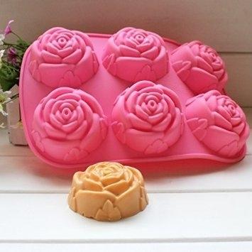 バラ 花 薔薇 シリコンモールド アロマハイストーン 手作り 石鹸 樹脂