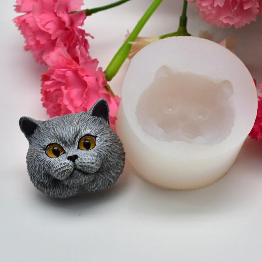 シリコンモールド ネコ 猫 顔 レジン アロマストーン シリコン