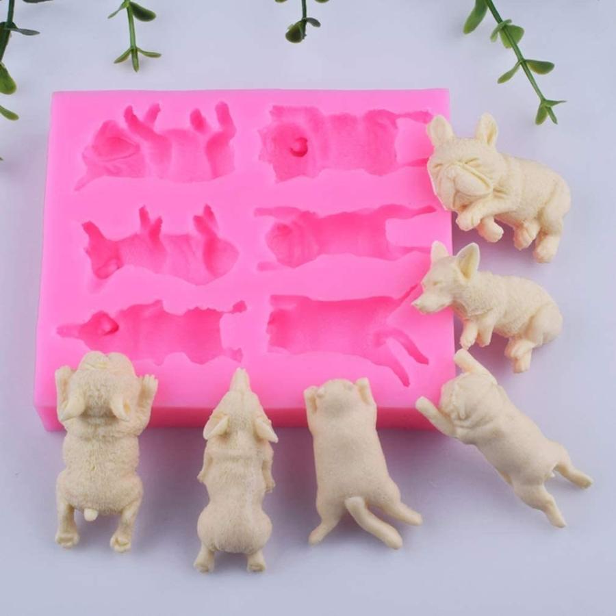 犬 猫 動物 シリコンモールド レジン アロマストーン 手作り 石鹸