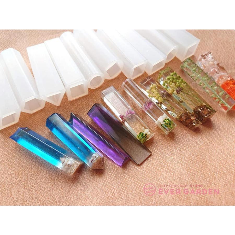 レジン 15種類 筒形 穴あき シリコンモールド オルゴナイト uvレジン