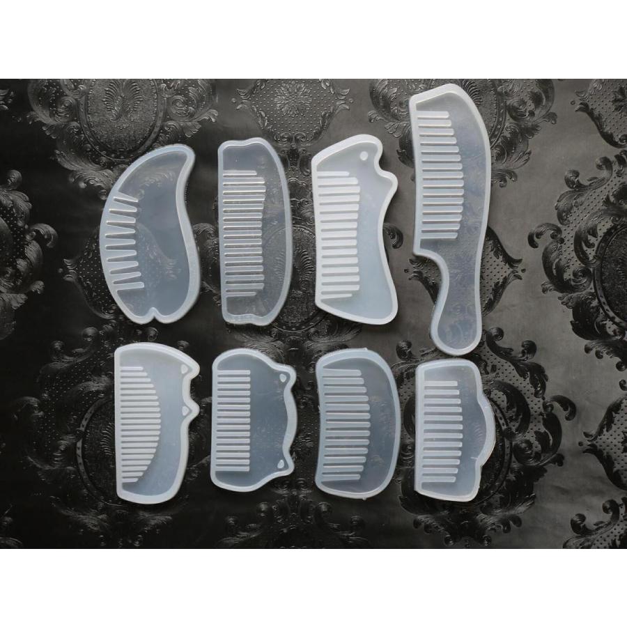 シリコンモールド くし形 櫛 8個セット シリコン モールド レジン UV