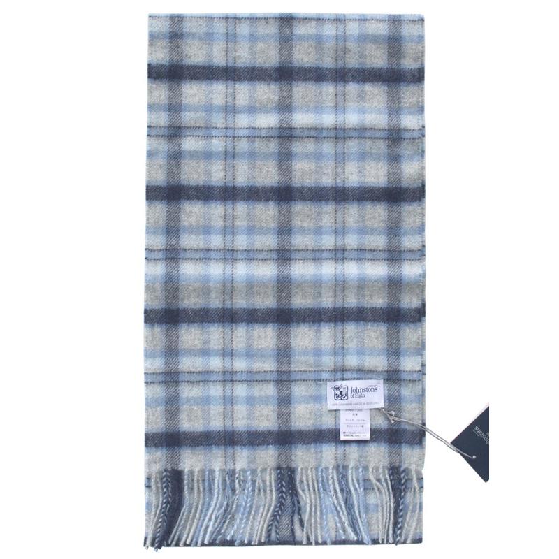 ストール マフラー ブランド Johnstons ジョンストンズ カシミア メンズ プレゼント ギフト Jhs032l Blue Ever Graysエバーグレイス 通販 Yahoo ショッピング