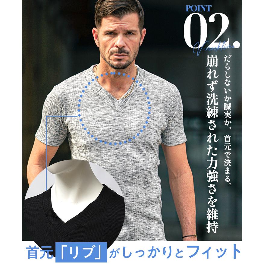 選べる袖丈 Tシャツ メンズ 長袖 Vネック Tシャツ メンズ タイト 無地 ロンT メンズ 7分袖Tシャツ メンズ 細身  半袖Tシャツ 春夏 春 夏 武骨 | joker | 13