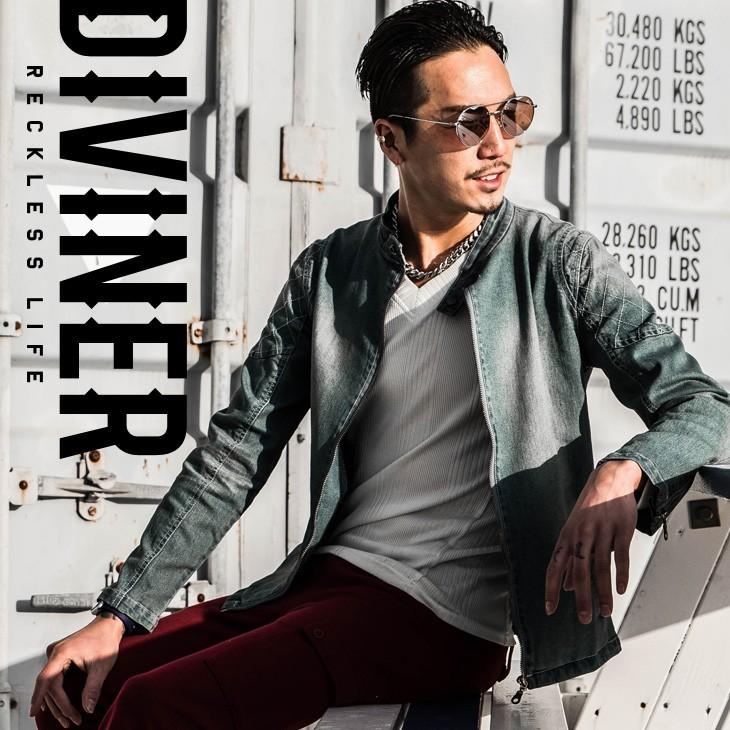 在庫限り ライダースジャケット メンズ シングル デニムライダース ストレッチデニム シングルライダース Diviner ディバイナー Joker By Evergreen 通販 Paypayモール