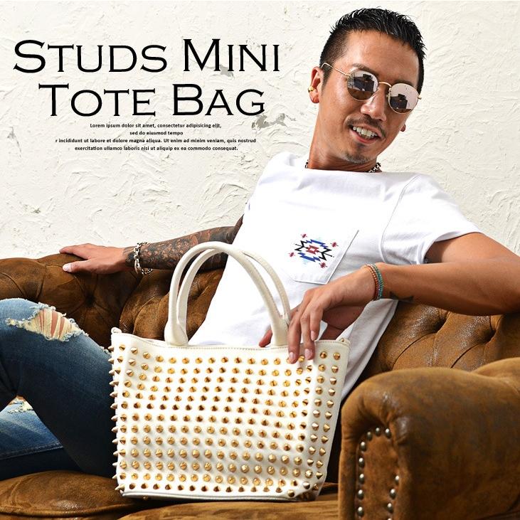 トートバック バック メンズ ミニトートバッグ 鞄 かばん トートバック スタッズ ペイント ブラック ギフト プレゼント サーフ系 オラオラ Joker By Evergreen 通販 Paypayモール