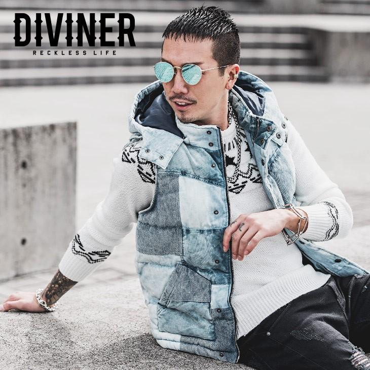 ベスト メンズ 中綿ベスト デニム ダウンベスト ダウン フード ダウンジャケット デニムベスト ニットベスト インディゴ 春 春服 春物 Joker By Evergreen 通販 Yahoo ショッピング