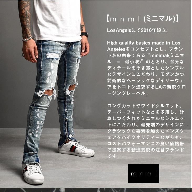 Mnml ミニマル スキニー メンズ スキニーパンツ スキニーデニム スキニージーンズ ダメージスキニー クラッシュスキニー 裾ジップ ストレッチ Joker By Evergreen 通販 Paypayモール