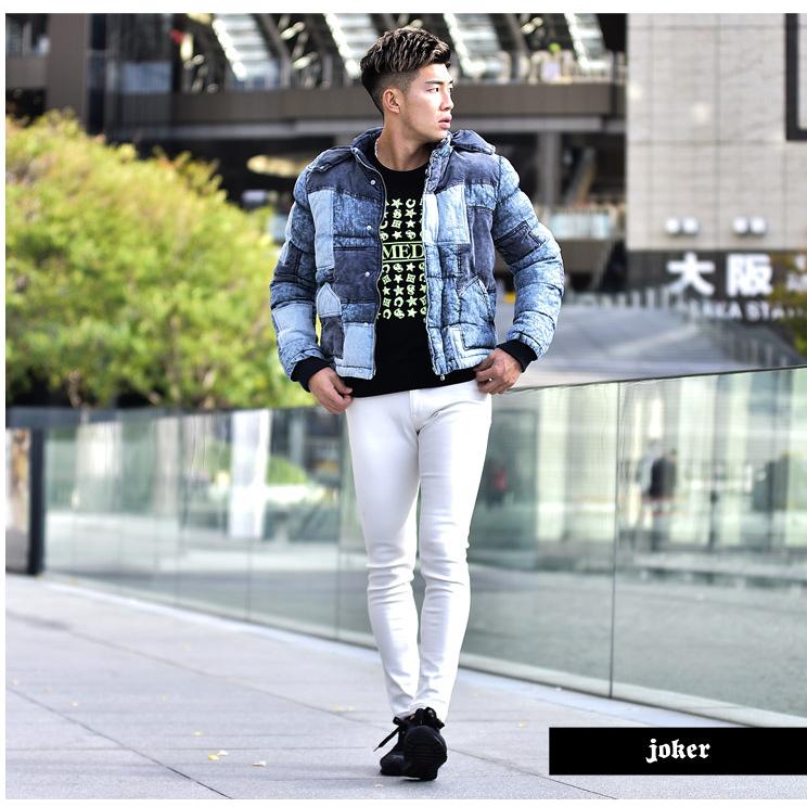 ァスナーに ジャケット デニム デニムジャケット 大きいサイズ Ll Xl Joker By Evergreen 通販 Paypayモール メンズ アウター ブルゾン 冬 冬服 カジュアル おしゃれ お洒落 中綿 ジャケット 中綿ジャケット かれたデザ