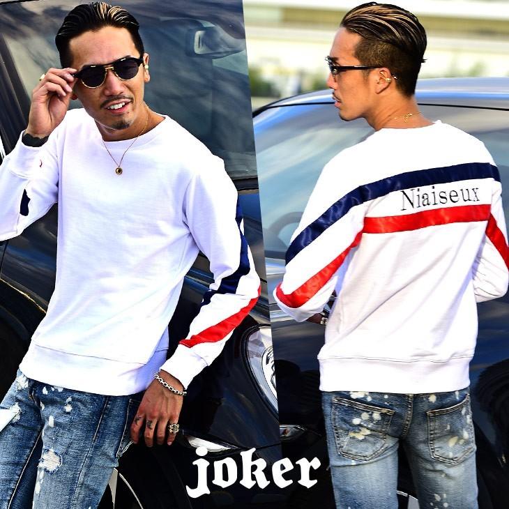 トレーナー メンズ 薄手 長袖 ライン トリコロール おしゃれ 長袖tシャツ ロンt 派手 カラフル 細身 春 春服 春物 春 春服 春物 春春 Joker By Evergreen 通販 Paypayモール