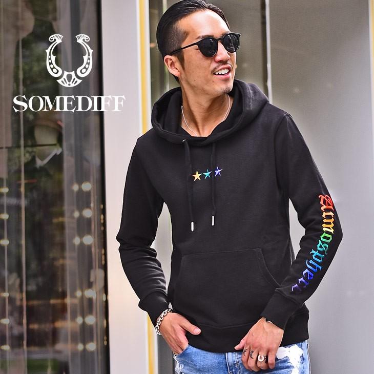 パーカー ブランド メンズ おしゃれ スウェット トップス フード プルオーバー プルパーカー 星 柄 刺繍 レインボー ストリート Joker By Evergreen 通販 Yahoo ショッピング
