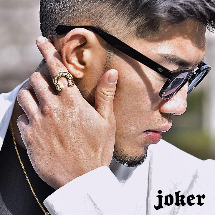 指輪 メンズ ジルコニア ブランド 太め ゴールド シルバー925 シルバー 24金 リング 大きめ ピンキーリング ホースシュー Joker By Evergreen 通販 Paypayモール