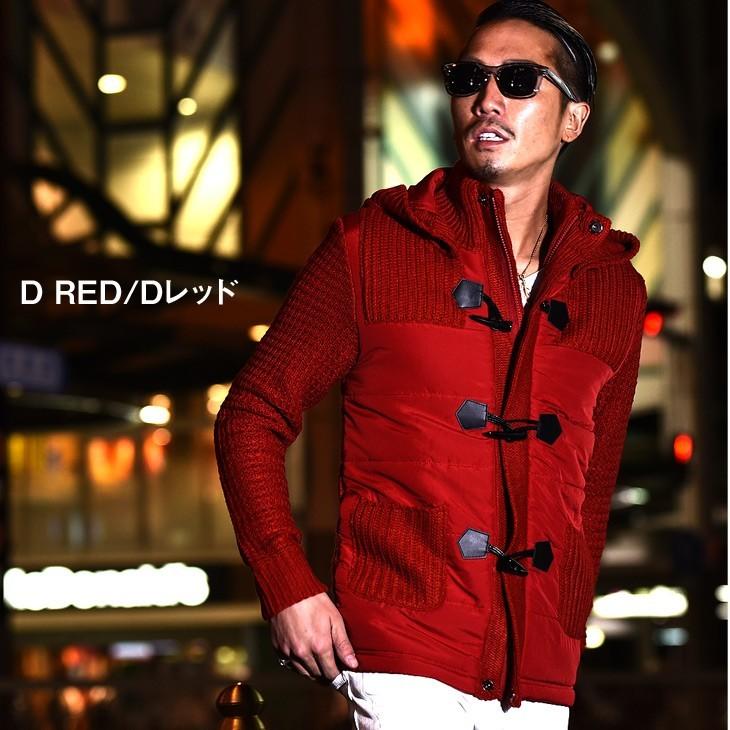 ダッフルコート メンズ 赤 中綿 ブルゾン ジャケット ダッフル ニットブルゾン ニットジャケット アウター フード 防寒 カジュアル おしゃれ Joker By Evergreen 通販 Yahoo ショッピング