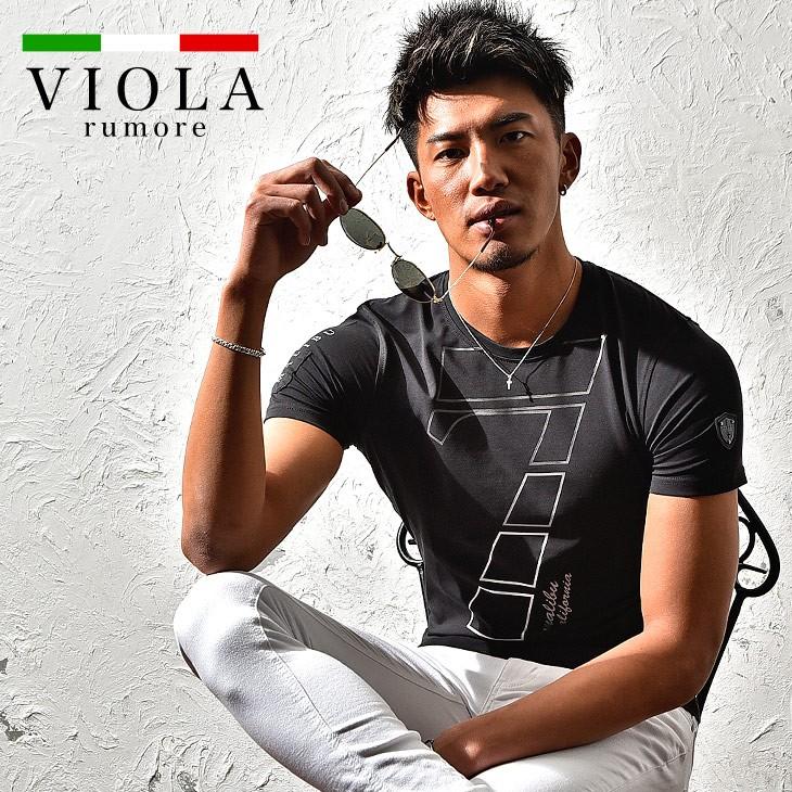 Viola Rumore ヴィオラ Tシャツ メンズ 半袖 半袖tシャツ ブランド おしゃれ スポーツ 白 黒 ホワイト ブラック シンプル タイト 細身 春 春服 春物 ジム Joker By Evergreen 通販 Paypayモール