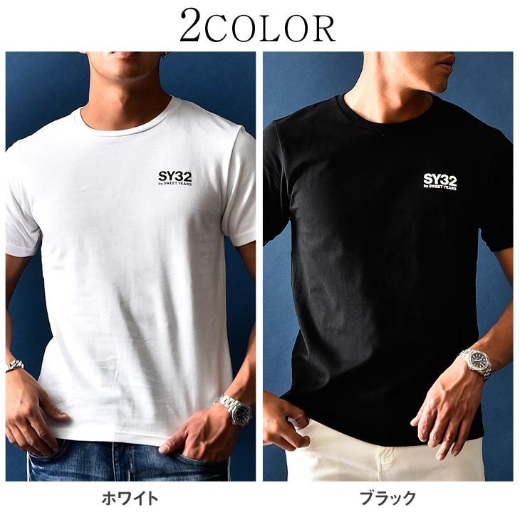 sy32 by sweet years Tシャツ メンズ ロゴ 新作 カットソー 半袖 半袖T 
