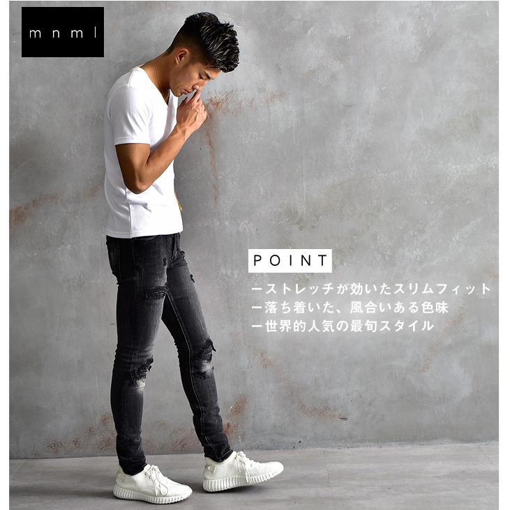 できました Mnml デニムパンツ ブランド ストレート ダメージ Joker By Evergreen 通販 Paypayモール ミニマル スキニーデニム メンズ スキニー 黒 ブラック ブラックデニム ブラックスキニー ストレッチ サイズ