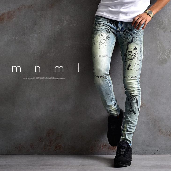 mnml ミニマル スキニーデニム メンズ スキニー 黒 ブラック mnml ミニマル スキニーデニム メンズ スキニー 黒 ブラック
