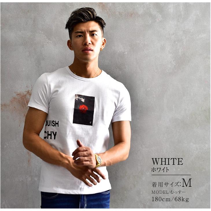 Tシャツ メンズ 半袖 半袖tシャツ カットソー ブランド ブラックバイ ヴァンキッシュ 夏 夏服 夏物 薔薇 英字 お洒落 オシャレ 白 ホワイト 黒 ブラック Joker By Evergreen 通販 Paypayモール