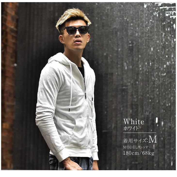 パーカー メンズ ベロアパーカー ブランド 長袖 ジップパーカー 総柄 無地 エンボス カジュアル ブラック 黒 ホワイト 白 大きいサイズ Ll Xl 春 春服 春物 Joker By Evergreen 通販 Paypayモール