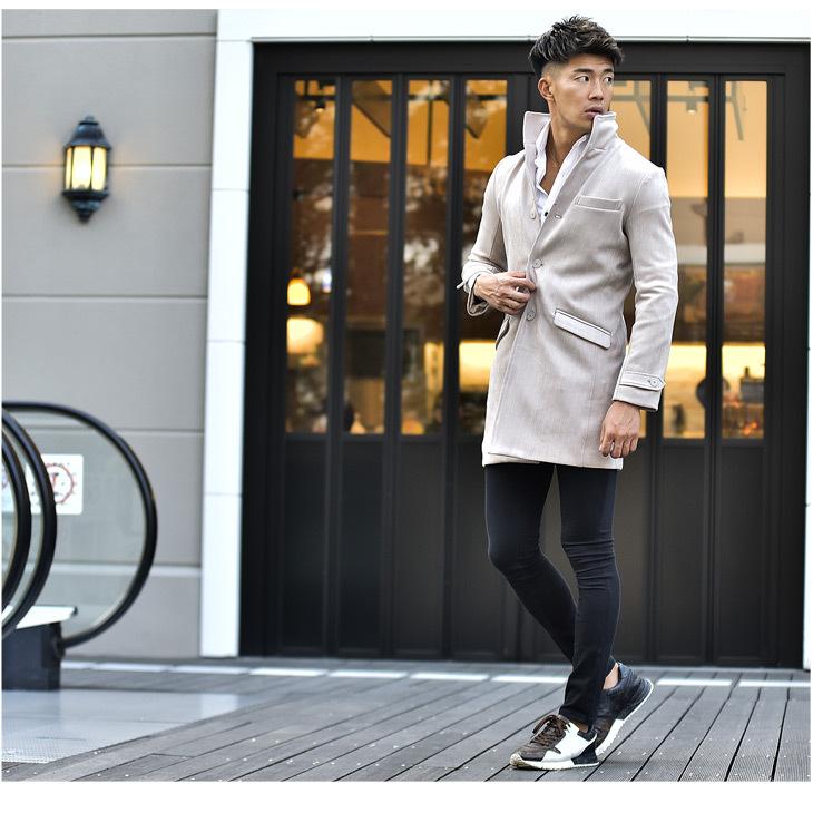 コート メンズ イタリアンカラーコート ロング ロング丈 ベージュ 大きいサイズ Ll Xl ブラック 黒 グレー コート ビジネス ビジネスコート 春 春服 春物 Joker By Evergreen 通販 Yahoo ショッピング