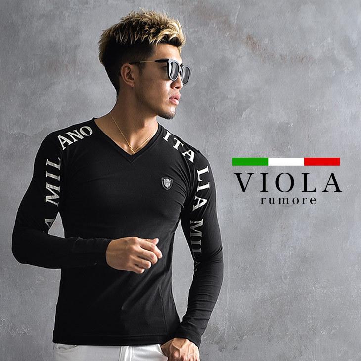 Viola Rumore ヴィオラ Vネック Tシャツ メンズ 長袖 ロンt 長袖tシャツ ブランド 春 春物 春服 白 ホワイト 赤 レッド 黒 ブラック カジュアル カッコイイ T Joker By Evergreen 通販 Paypayモール