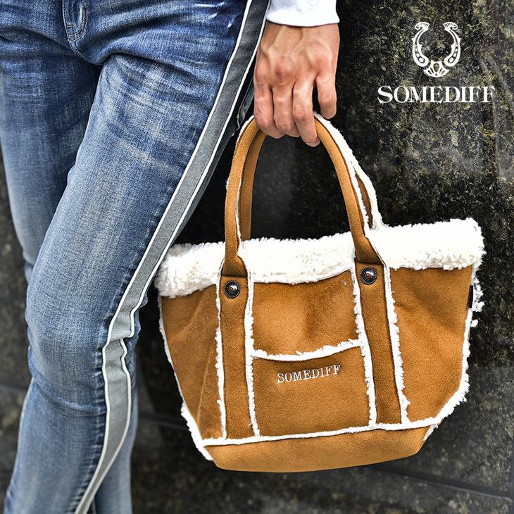 トートバッグ メンズ レディース ミニトートバッグ ブランド トートバック 小さめ バッグ バック 鞄 カバン ミニバッグ ムートン キャメル ベージュ グレー 春 Joker By Evergreen 通販 Paypayモール