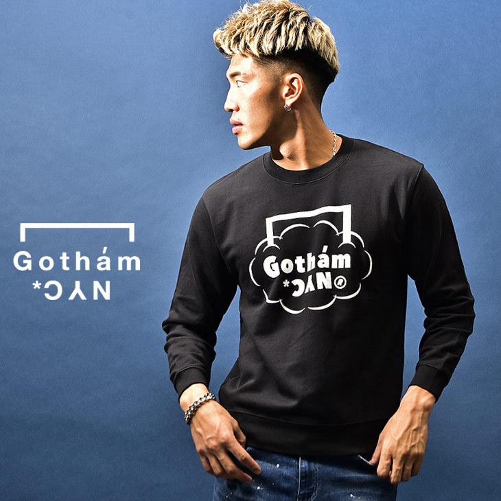 Gotham Nyc ゴッサム エヌワイシー トレーナー メンズ ブランド 長袖 長袖tシャツ カットソー ロンt ストリート ストリートファッション バックプリント 黒 Joker By Evergreen 通販 Paypayモール