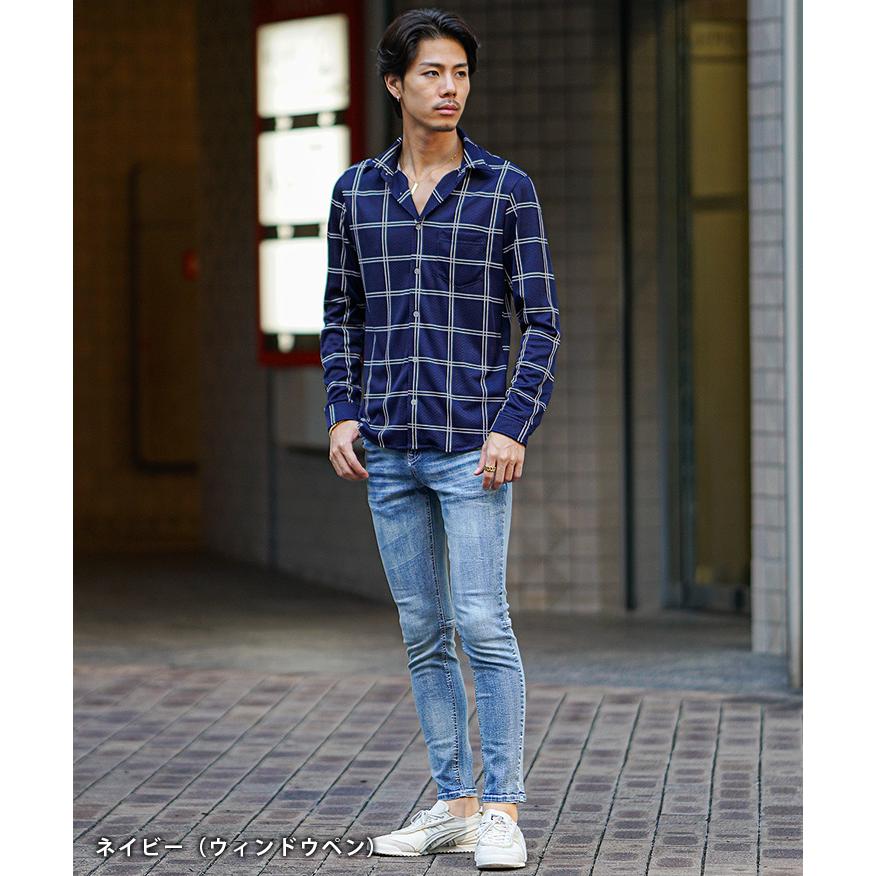 SOMEDIFF（サムディフ） イタリアンカラー シャツ メンズ 長袖