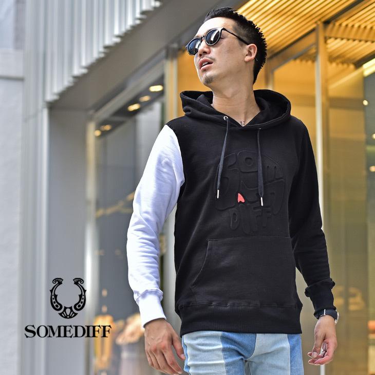 パーカー メンズ ブランド スウェット スエット スウェットパーカー ブラック 黒 ホワイト 白 春服 メンズ 春 春物 バイカラー 切替 おしゃれ 人気 カジュアル Joker By Evergreen 通販 Paypayモール