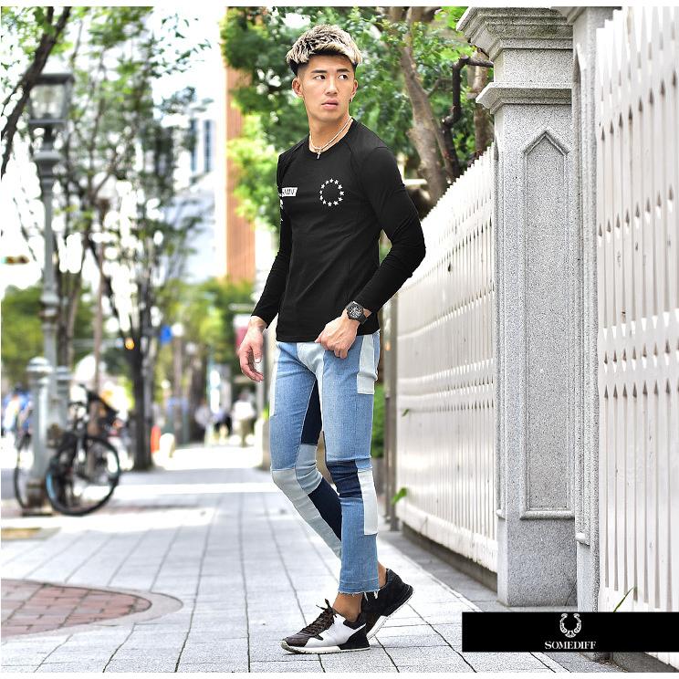 Tシャツ メンズ 長袖 長袖tシャツ ロンt シンプル 春 春服 メンズ ストリート タイト 黒 ブラック 白 ホワイト ブランド ベア プリント ロゴ プリント ロンt Joker By Evergreen 通販 Yahoo ショッピング