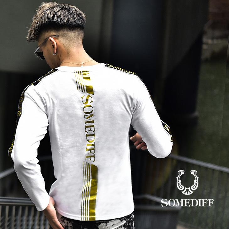 ロンt メンズ ロングtシャツ 長袖 長袖tシャツ スリム ブランド お洒落 オシャレ ブラック ホワイト 黒 白 シルバー ゴールド 金箔 派手 春 春服 メンズ 春物 Joker By Evergreen 通販 Paypayモール