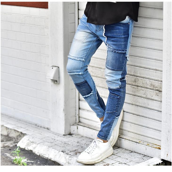 スキニーパンツ メンズ ブラック 黒 スキニー ジーンズ スキニーデニム ブランド ダメージ 加工 ストリート ファッション ストレッチ スキニージーンズ Joker By Evergreen 通販 Yahoo ショッピング