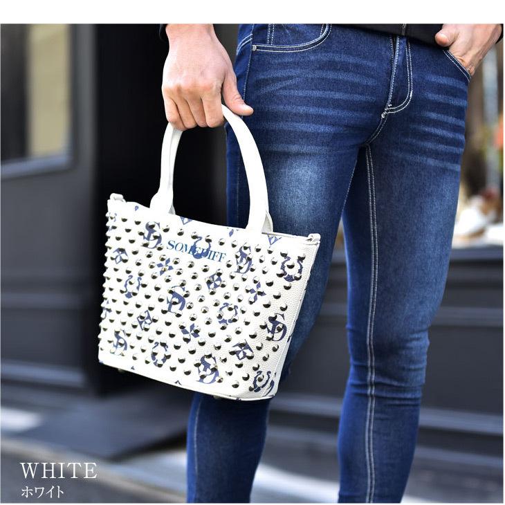 通販格安 トートバッグ おしゃれ 黒 ブラック 白 ホワイト Joker By Evergreen 通販 Paypayモー メンズ レディース ブランド 小さめ ミニトートバッグ スタッズ バッグ カバン 鞄 ショルダーバッグ 肩掛け クーポン Vanderschooten Com