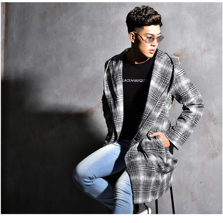 コート メンズ ブランド カジュアル 40代 ビジネスコート チェック フード ロングコート チェック柄 ひざ上 ひざ下 大きいサイズ Joker By Evergreen 通販 Yahoo ショッピング