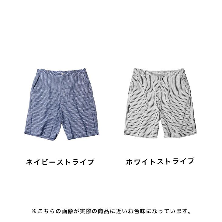 ハーフパンツ メンズ 膝上 短め ショートパンツ メンズ 短パン ショーツ イージーパンツ パナマ 薄手 夏 夏服 夏物 春夏 リゾート サーフ系 ちょいワル お兄系 :64800:joker by EverGreen 通販 ショートパンツ ブルー ストライプ リゾート