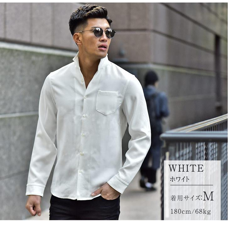 シャツ メンズ 長袖 イタリアンカラーシャツ 白シャツ Yシャツ チェックシャツ シンプル 白 ホワイト 黒 ブラック ベージュ グレー 大きいサイズ 春 春服 春物 Joker By Evergreen 通販 Paypayモール