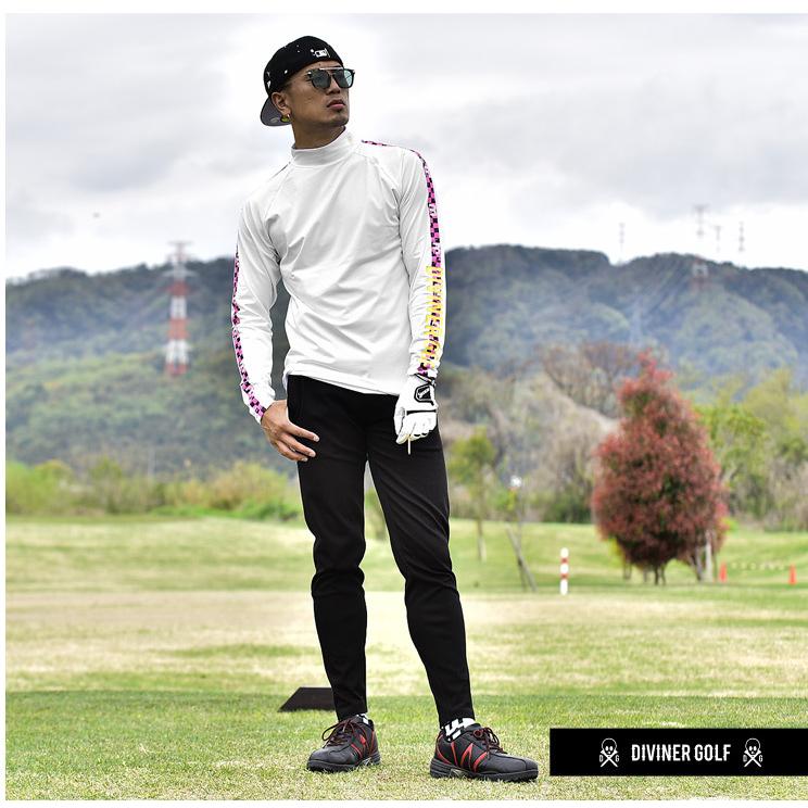 ゴルフウェア メンズ アンダーシャツ ブランド ゴルフ メンズ アンダーウェア インナーウェア DIVINER GOLF モックネック アンダーシャツ ホワイト 白 | DIVINER GOLF | 09