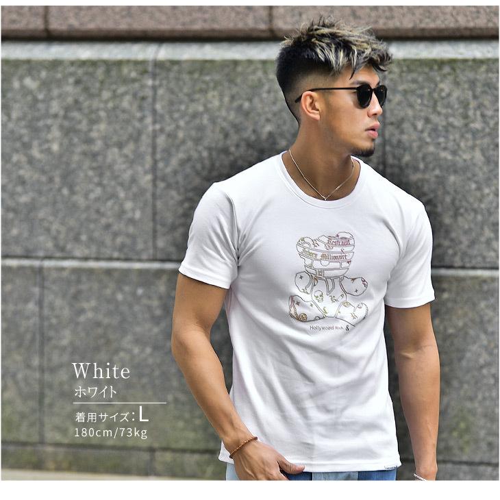 Tシャツ メンズ 半袖 ベアー クマ ロゴプリント プリントtシャツ プリント ブランド ラグジュアリー リッチ 高級感 白 ホワイト 黒 ブラック Joker By Evergreen 通販 Yahoo ショッピング