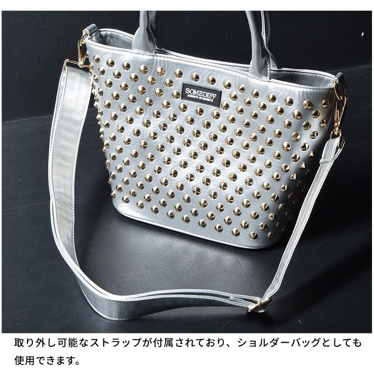 SOMEDIFF トートバッグ メンズ ミニトートバッグ スタッズ ブランド 