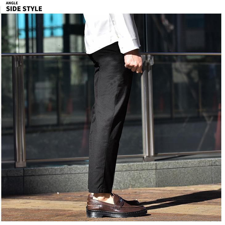 ックス パンツ Ll Xl 春 春服 春物 Joker By Evergreen 通販 Paypayモール メンズ テーパードパンツ アンクル パンツ スラックス 無地 フォーマル ビジネス カジュアル スーツ ブラック 黒 フロントに