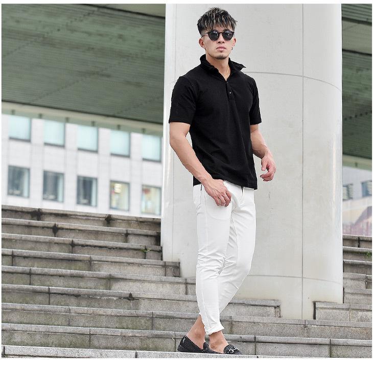 ブランド ポロシャツ メンズ 半袖 半袖ポロシャツ イタリアンカラー シャツ 襟 ワイヤー 白 黒 キレイ目 スタンドカラー おしゃれ 大きい 春 春服 春物 Joker By Evergreen 通販 Yahoo ショッピング