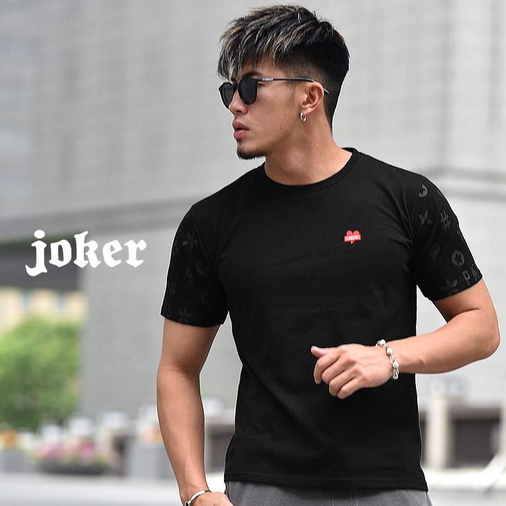 Tシャツ メンズ 半袖 カットソー 半袖tシャツ ロゴ 白 黒 春 春服 春物 ホワイト ブラック おしゃれ オラオラ系 お兄系 ビター系 Joker By Evergreen 通販 Paypayモール