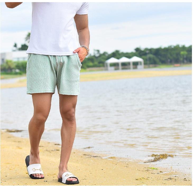 ハーフパンツ メンズ 短パン ショートパンツ ショーツ 白 黒 ホワイト ブラック スポーツ ワッフル 部屋着 細身 ひざ上 無地 ストレッチ Joker By Evergreen 通販 Yahoo ショッピング