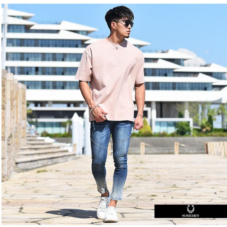 大人の上質 スキニー ジーンズ アンクルパンツ パンツ 7分丈 デニム ジーパン ブリーチ加工 ブランド ちょいワル 春 春服 春物 Somediff サムディフ7 590円 Aynaelda Com