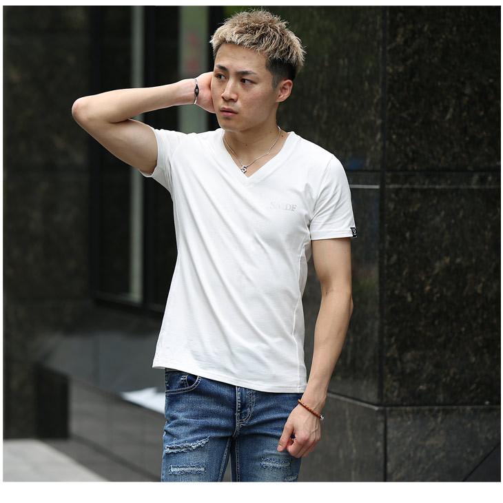 SOMEDIFF（サムディフ） Tシャツ メンズ VネックTシャツ 半袖 ブランド